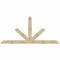 Ekena Millwork Saratoga Rough Sawn Timber Gable Bracket, Douglas Fir, 108"W x 49"H x 4"D x 6"F, 11/12 Pitch GBW108X49X0406SAR00RDF - alternate 1